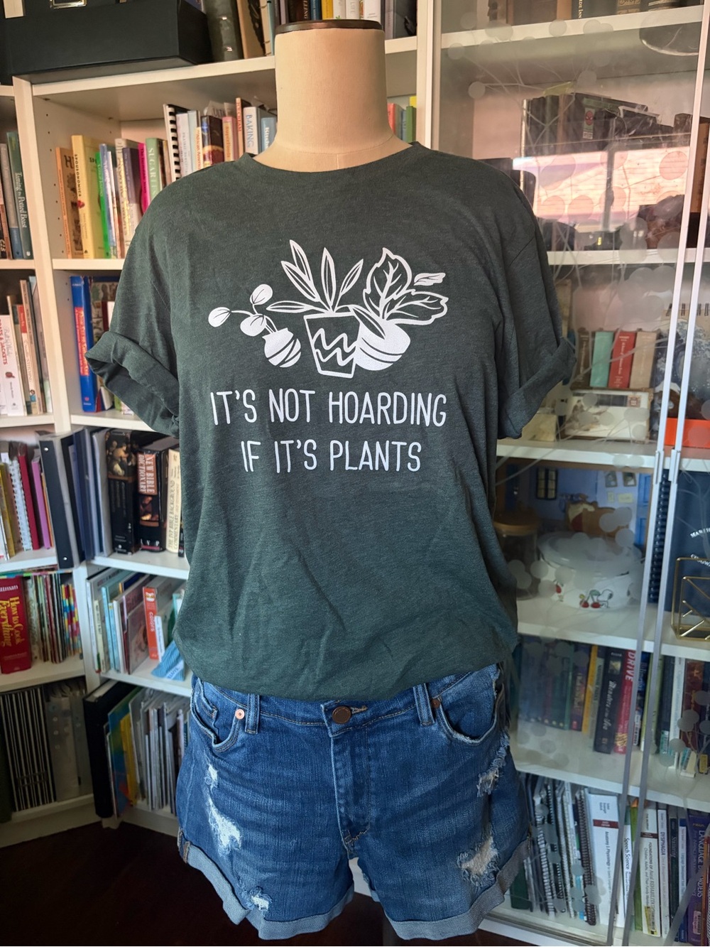 Dark Teal Gray Short Sleeve Graphic Tee